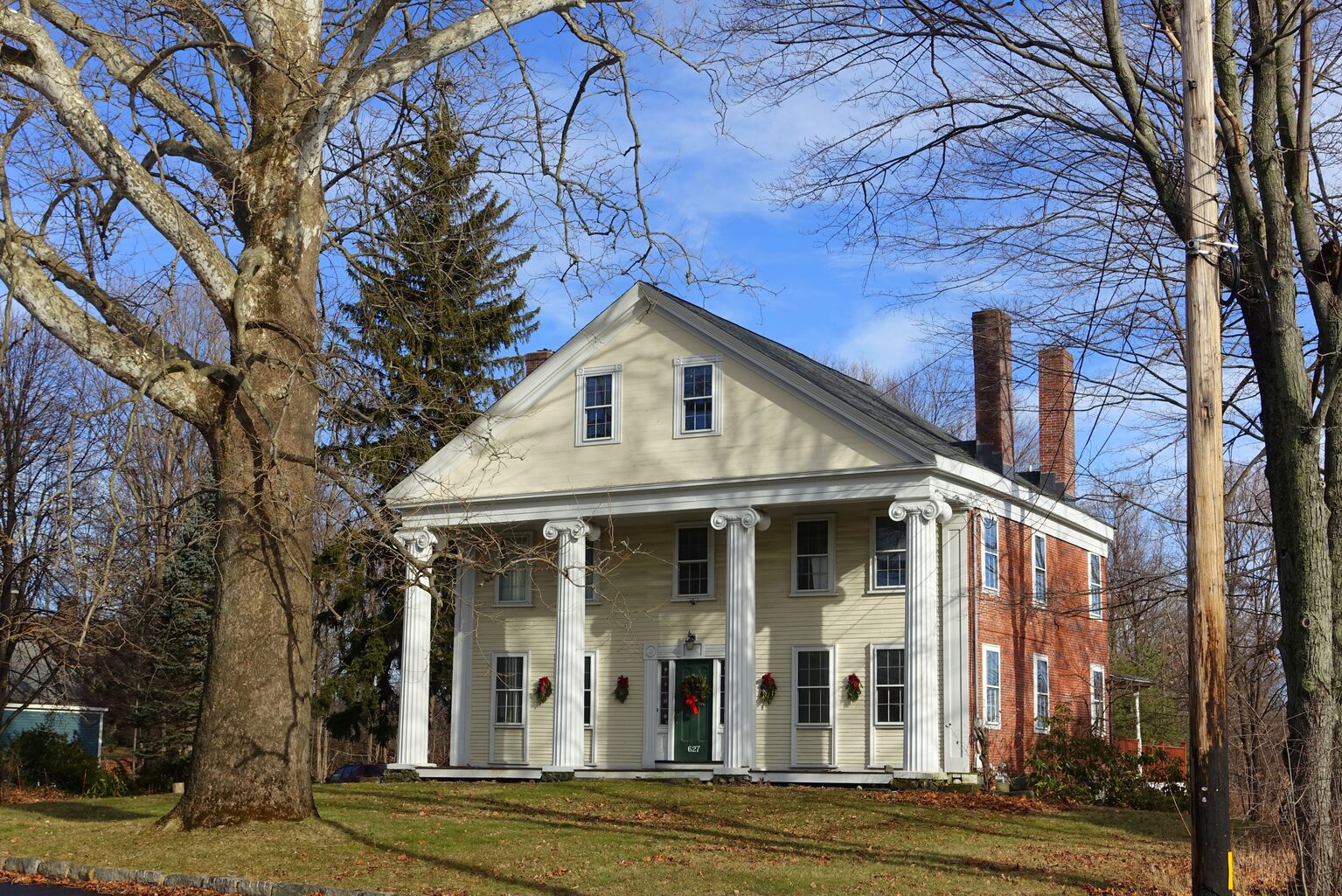 A colonial house, as it is today